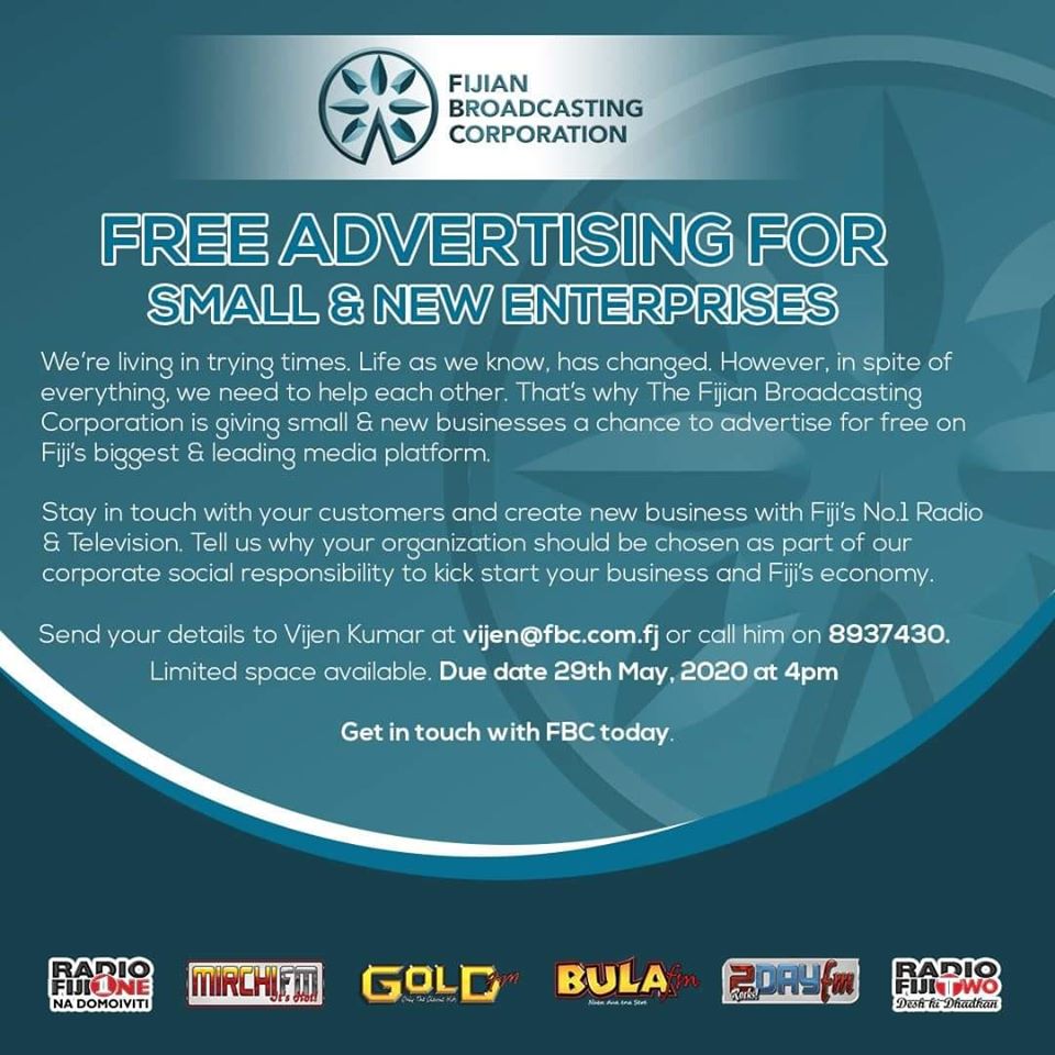FBC offer Free Advertising For Small & New Enterprises in Fiji